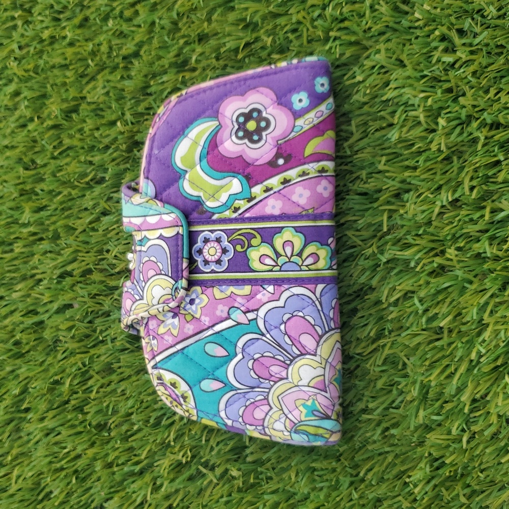 Vera Bradley Wallet Heather Kiss N Snap Large Credit Card Clutch